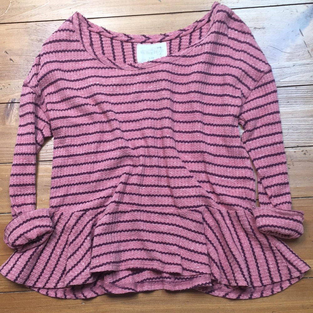 Free People Thermal Peplum Top